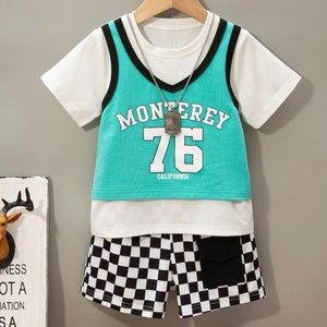 Toddler boy number & letter graphic 2in1 set